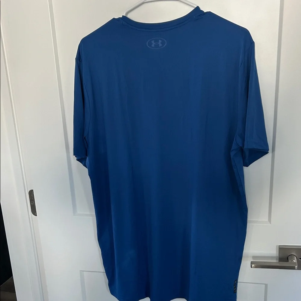 Under Armour Rush Men’s Royal Blue Short-Sleeve Performance Tee L - Picture 5 of 7